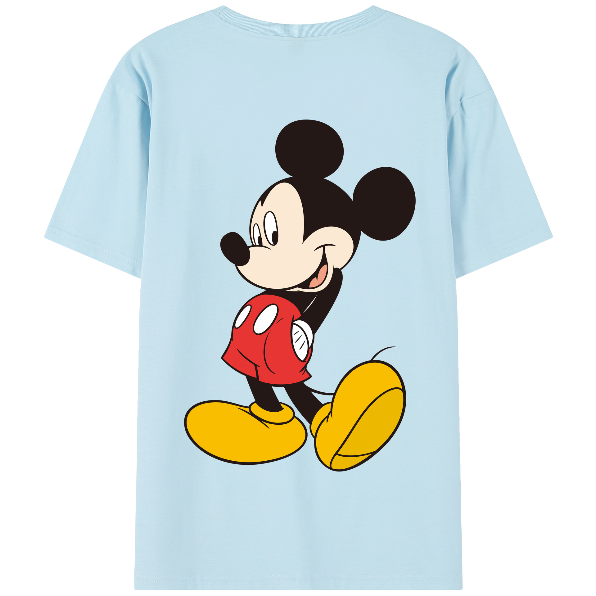 （画像用） ミッキーマウス Mickey Mouse 綿100％半袖Tシャツ（背面プリント）